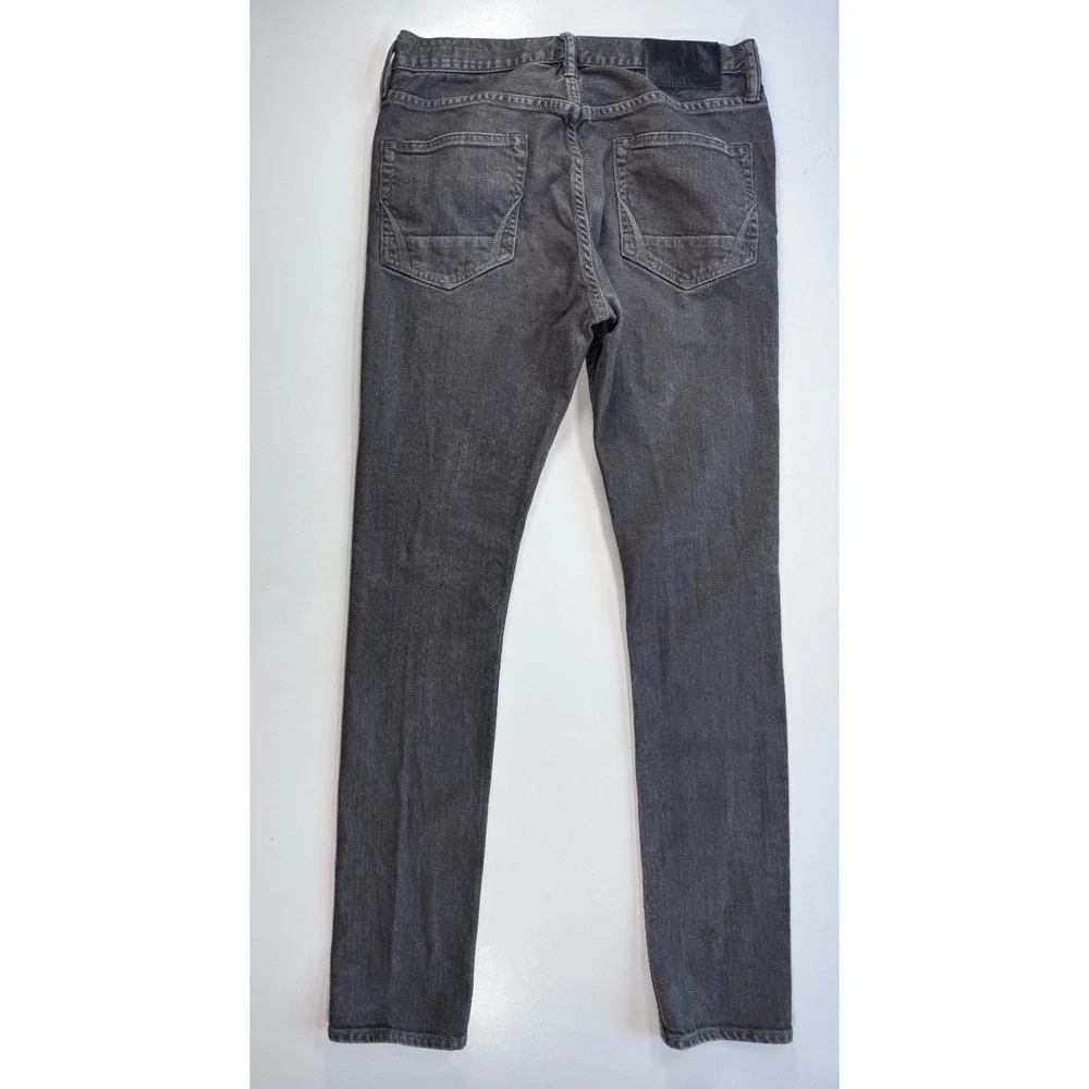 ALL SAINTS Jeans Denim Travolta Cigarette Button Fly Slim Skinny Mens 30x31 Gray